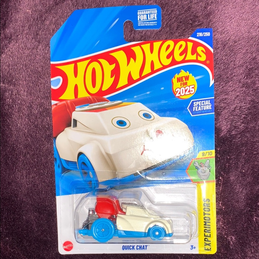 Hot Wheels Quick Chat Toy Phone Car - White and Blue